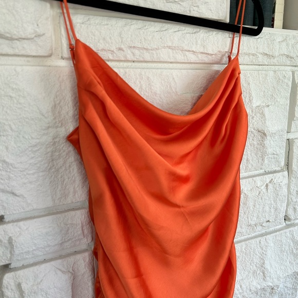 ZARA Draped Satin Effect Mini Slip Dress - Picture 8 of 15